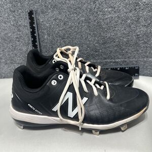 New Balance Mens Black/Orange Baseball Cleats Size 8 L4040BK5 Kinetic Stitchp